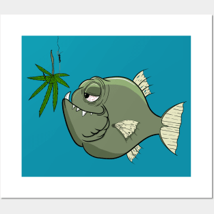 Fishing with weed Posters and Art